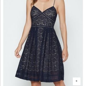 Joie Solandra Lace Dress in Navy Blue